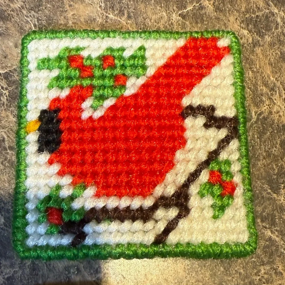 Festive Needlepoint Coasters Set - Picture 2 of 6